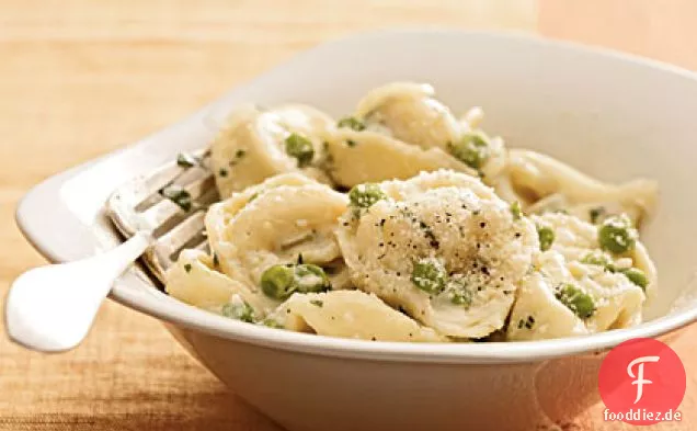 Cremige Tortellini Mit Erbsen