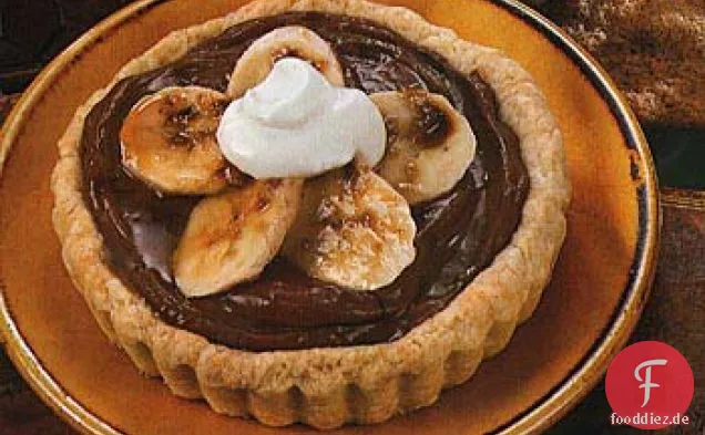 Bananentörtchen mit Schokoladenpudding