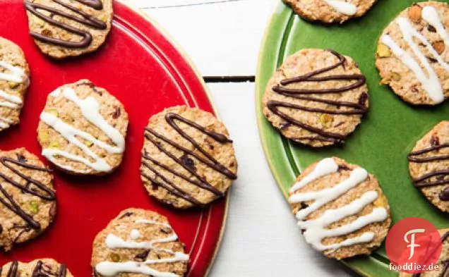 Pistazien-Cranberry-Haferflocken-Icebox Cookies