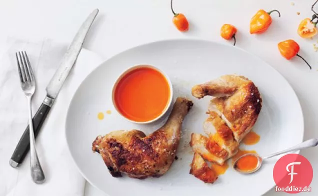 Brathähnchen mit Hot-Sauce Butter
