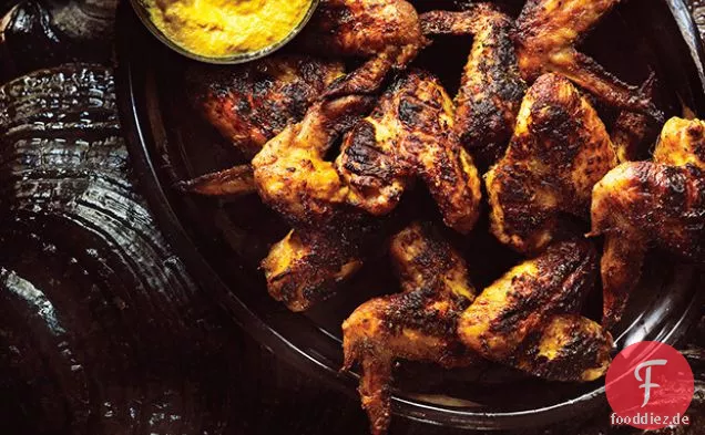 Gegrillte Kurkuma und Zitronengras Chicken Wings