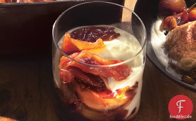 Karamellisierte Winter Obst Custards