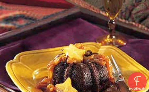 Individuelle Ingwerkuchen mit Aprikosen-klebriger Sauce