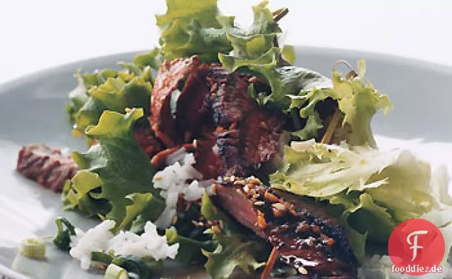Gegrilltes Flankensteak im koreanischen Stil
