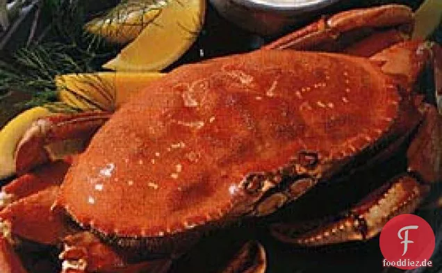 Geknackt Krabbe mit Kaviar-DIP-Sauce