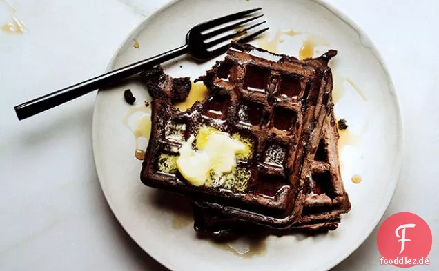 Dunkle Schokoladenwaffeln