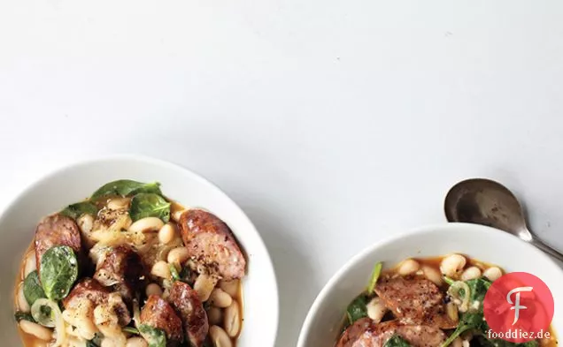 Chorizo und weißer Bohneneintopf