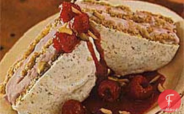 Doppeldecker-Rhabarber-Eis-Sandwiches