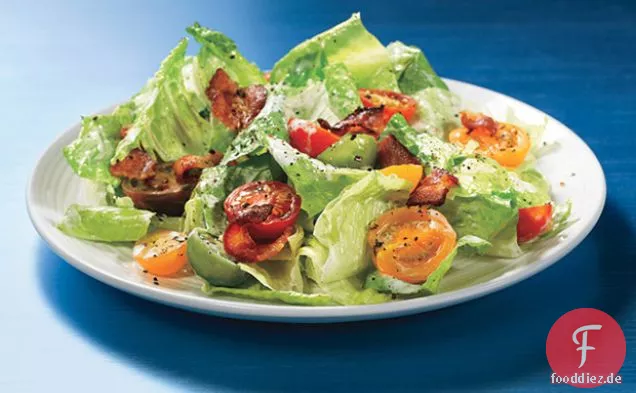 Speck, Salat und Kirschtomatensalat mit Aioli-Dressing