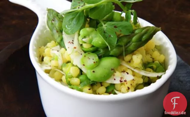 Englischer Garten und riesiger Perlmuttcouscous-Salat