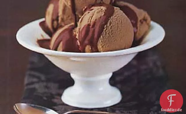 Kastanieneis mit Schokolade Grand Marnier Sauce