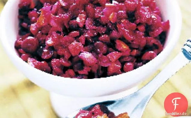 Cranberry, Mandarine und kristallisiert-Ingwer Relish