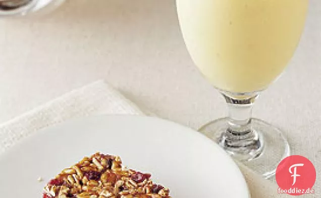 Sportbars mit Trockenfrüchten und Erdnussbutter