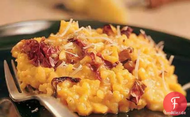 Winter Squash Risotto mit Radicchio