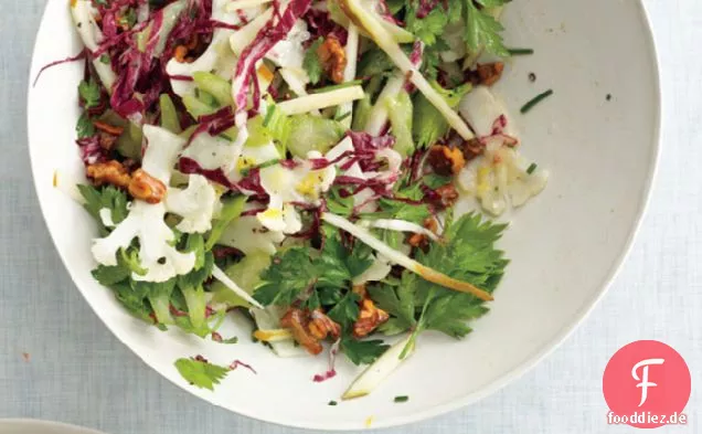 Rasierter Blumenkohl-Radicchio-Salat
