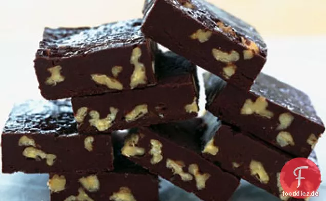 Bittersüße Schokolade und Walnuss-Fudge