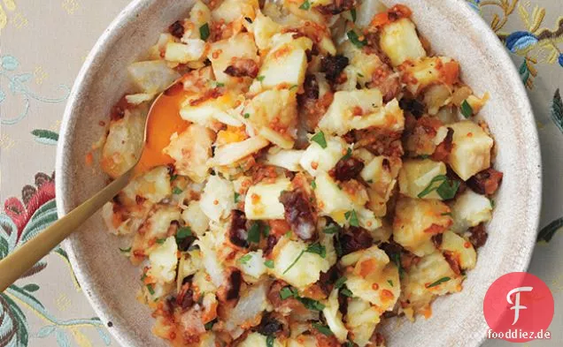 Püriertes Wurzelgemüse mit Speckvinaigrette