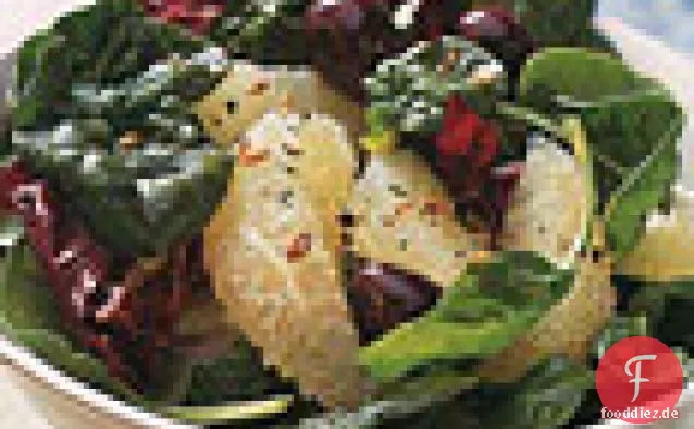 Radicchio-, Grapefruit-Spinat-Salat