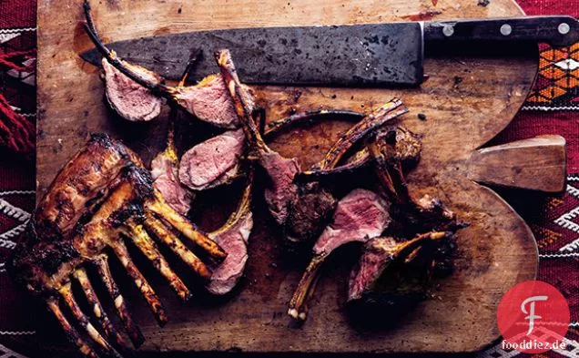 Gegrillte Safran Rack von Lamm