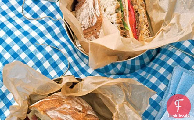 Radicchio, gerösteter Pfeffer und Provolone Ciabatta Sandwiches