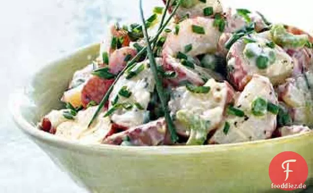 Kartoffel-Erbsen-Salat mit Schnittlauch-Aïoli