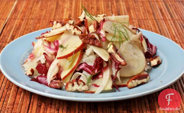 Fenchel, Radicchio und Apfelsalat