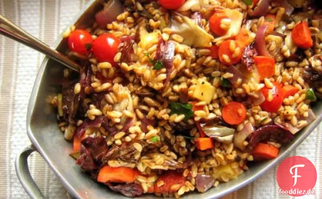 Warmer Farro-Salat Mit Gebratenem Gemüse Und Fontina