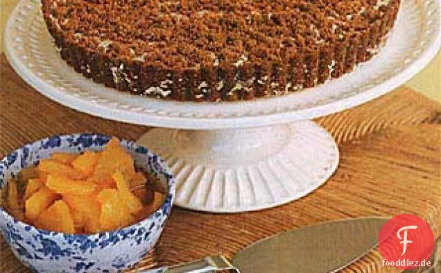 Gingersnap Crumble Ice-Cream Tart mit Chunky Ananas-Sauce
