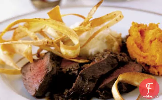 Wildfilet mit Madeira grüner Pfefferkornsauce