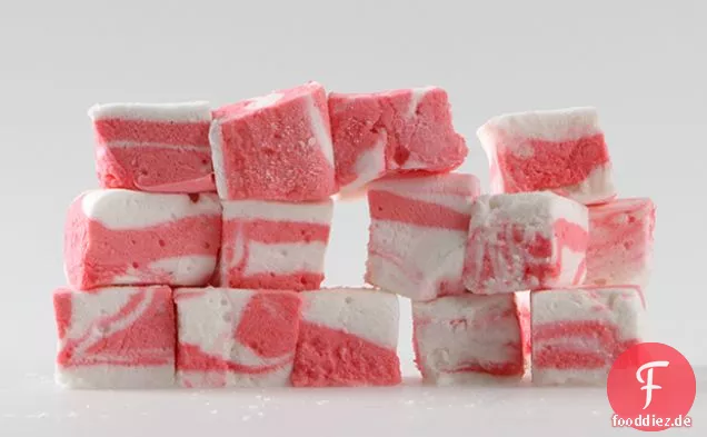Rosa Pfefferminz wirbeln Marshmallows