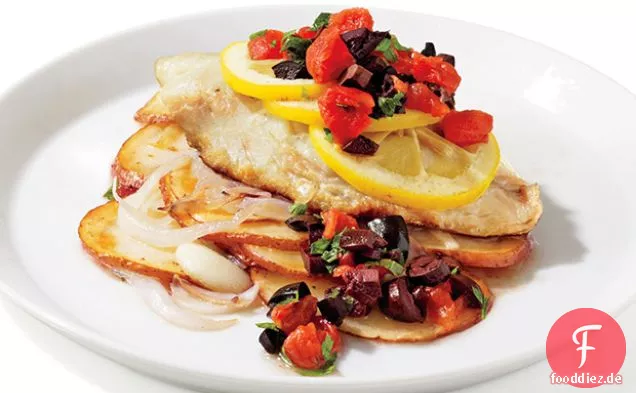 Alfred Portale Red Snapper Mit Kartoffeln und Zwiebeln