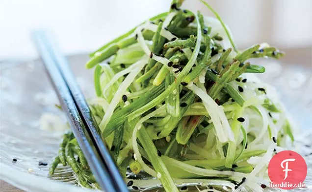 Meer-Bohnen-Salat mit Daikon und Gurke