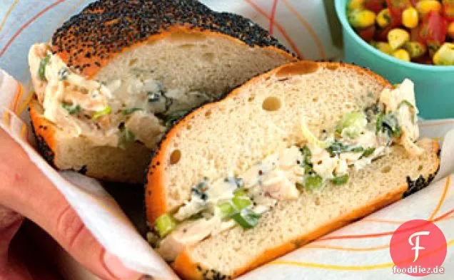 Hühnersalat Sandwiches mit Blauschimmelkäse