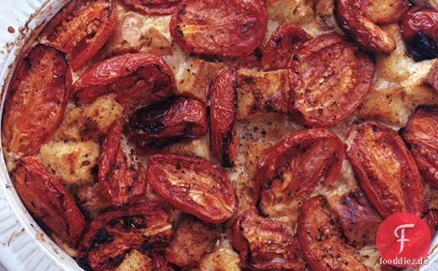 Tomaten-Brot-Pudding