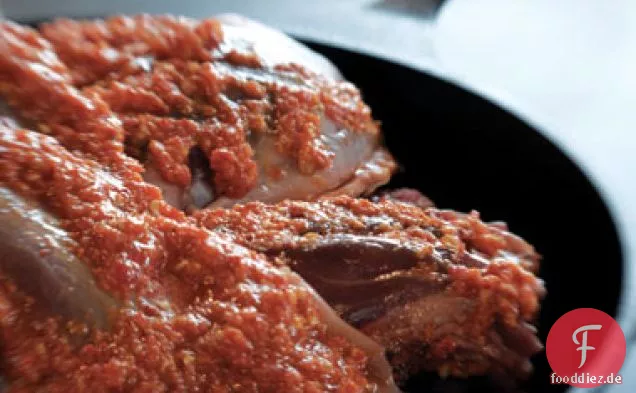 Geräucherte-Chili-geriebene Ziegenschulter