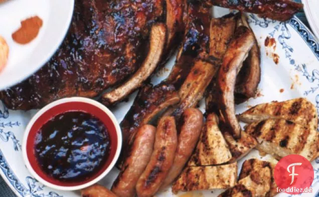 Mixed Grill mit Cherry Cola Barbecue Sauce