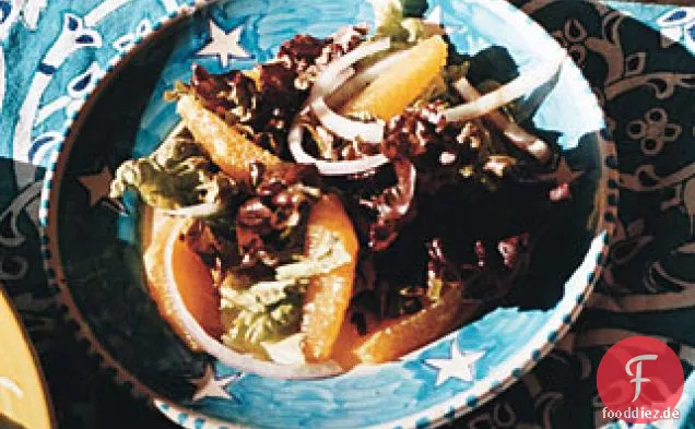 Roter Blattsalat mit Orangen