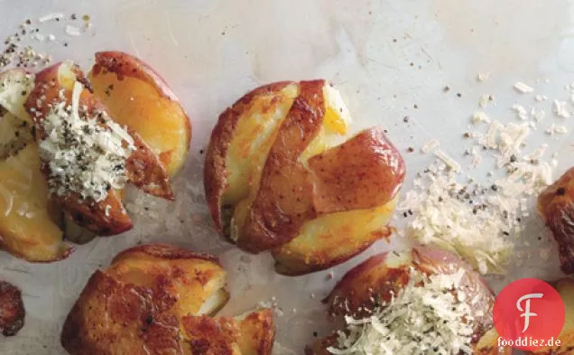 Panfried Zertrümmerte Kartoffeln