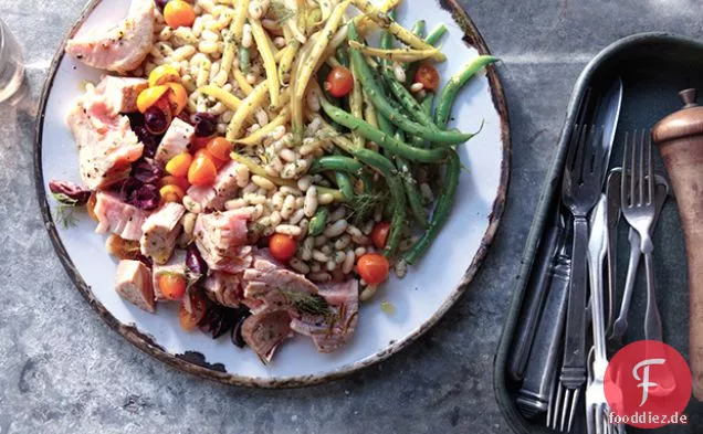 Öl-pochierter Thunfischsalat