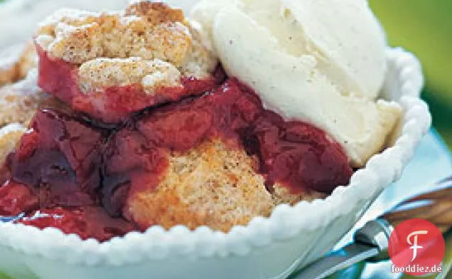 Plum Cobbler mit Zimt-Kekse