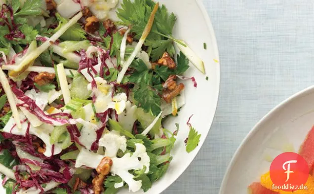 Rasierter Blumenkohl-Radicchio-Salat