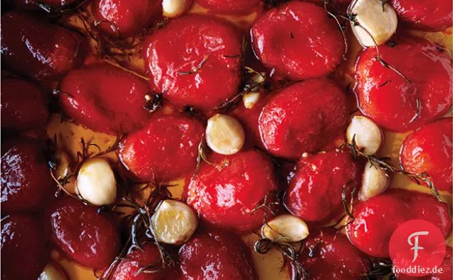 Öl-pochierte Tomaten