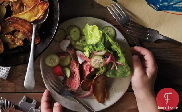 Steaksalat mit Meerrettichdressing