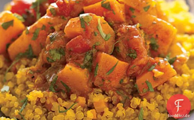 Quinoa mit marokkanischem Winterkürbis und Karotteneintopf