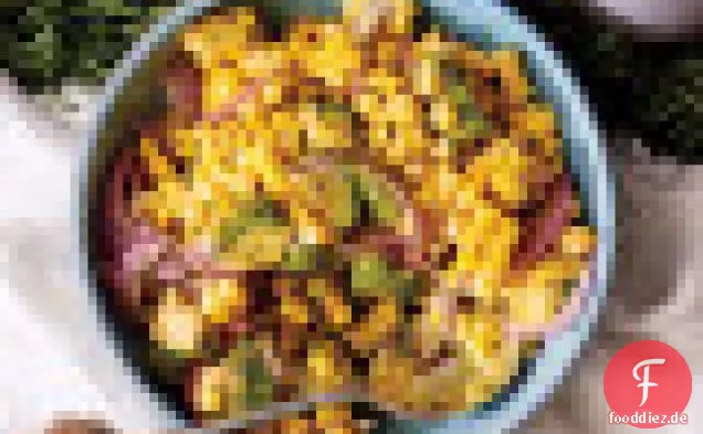 Wintersalat mit geröstetem Kürbis und Granatapfelvinaigrette