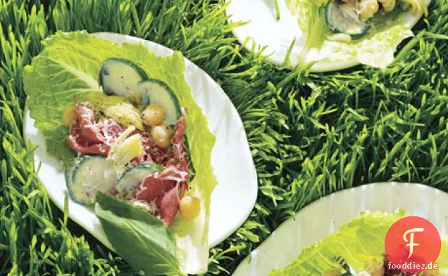 Artischocken-Rindfleisch-Salat-Wraps