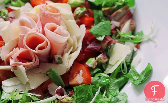 Prosciutto Cotto, Parmigiano-Käse und Tomaten