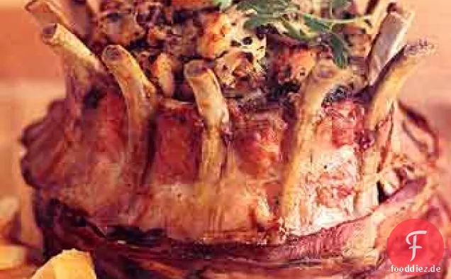 Crown Braten von Schweinefleisch mit Apfelfüllung