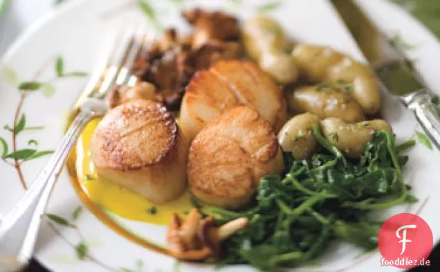 Pan-gebratene Jakobsmuscheln mit Zitronensauce