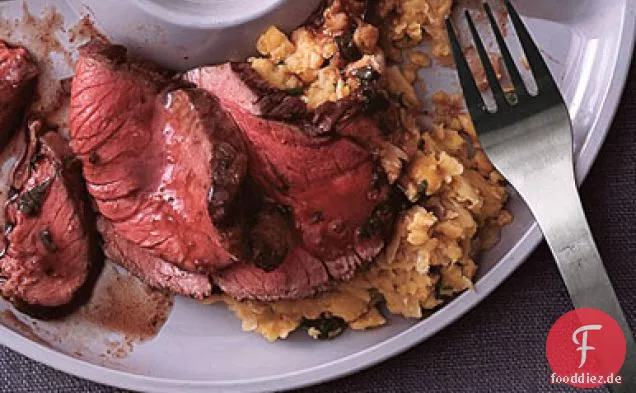 Marokkanisches Lamm mit Garbanzo-Bohnenbrei